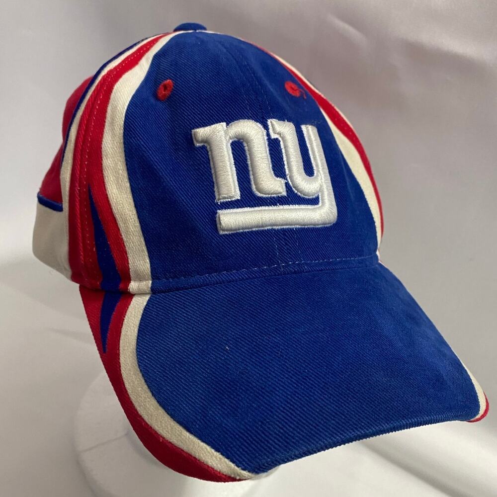 New York Giants NYG Reebok Hat Red White Blue NY Mens Red Cap One Size Adjustabl
